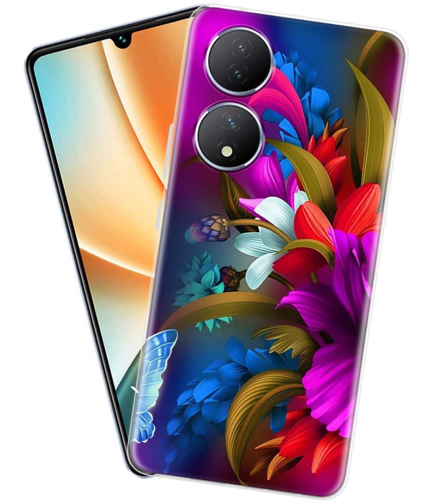     			NBOX - Multicolor Printed Back Cover Silicon Compatible For Vivo Y100 ( Pack of 1 )