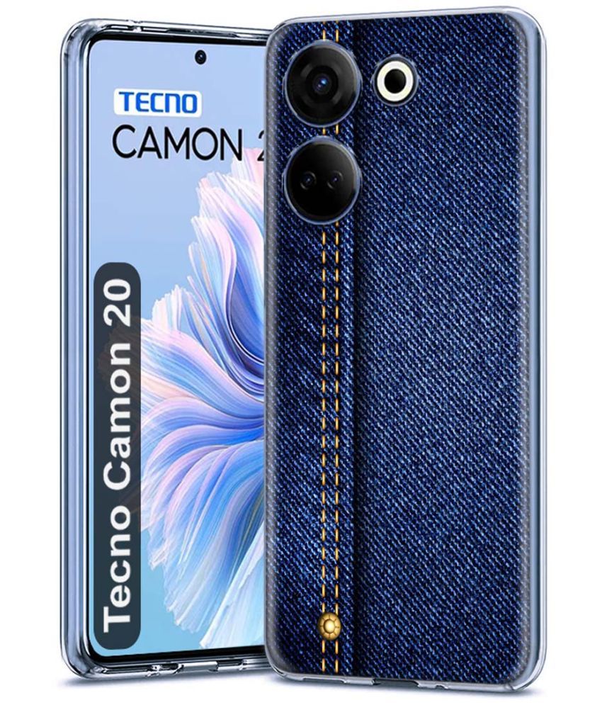     			NBOX - Multicolor Printed Back Cover Silicon Compatible For Tecno Camon 20 ( Pack of 1 )