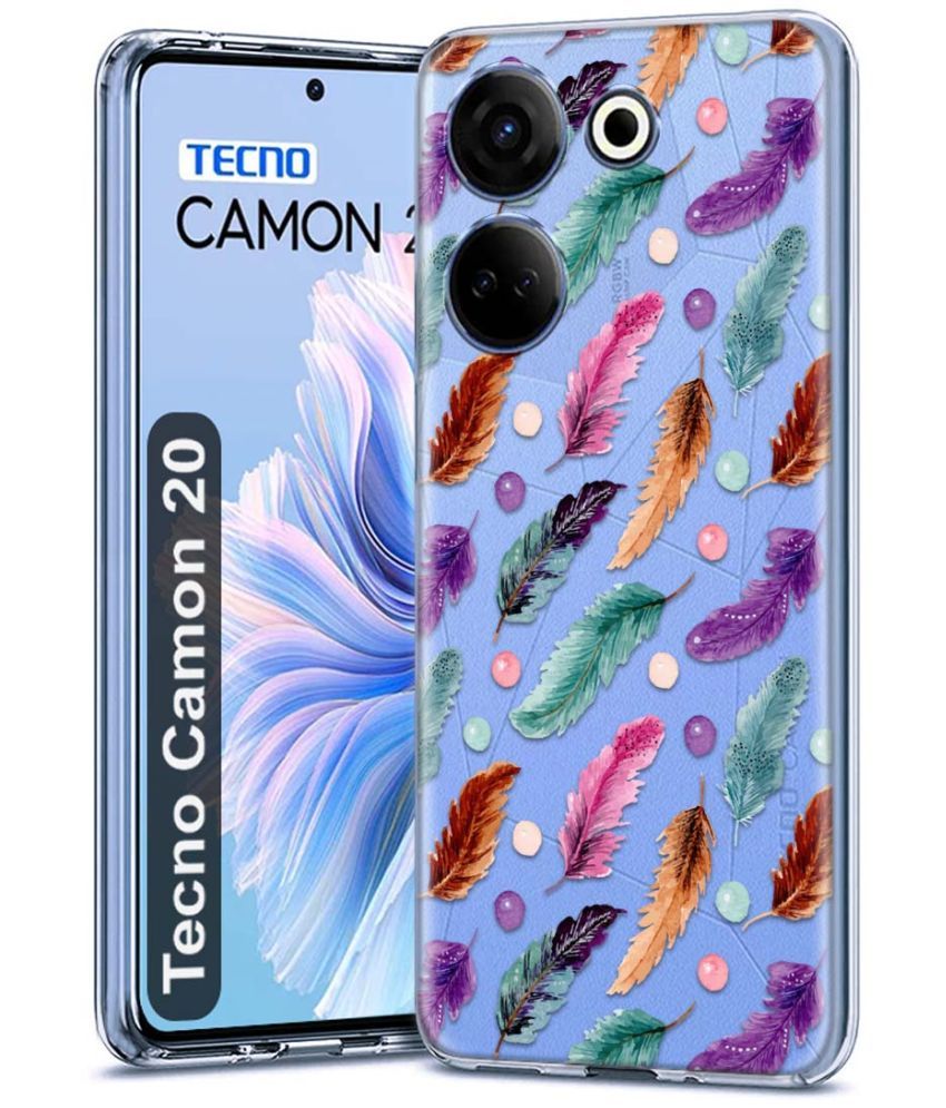     			NBOX - Multicolor Printed Back Cover Silicon Compatible For Tecno Camon 20 ( Pack of 1 )