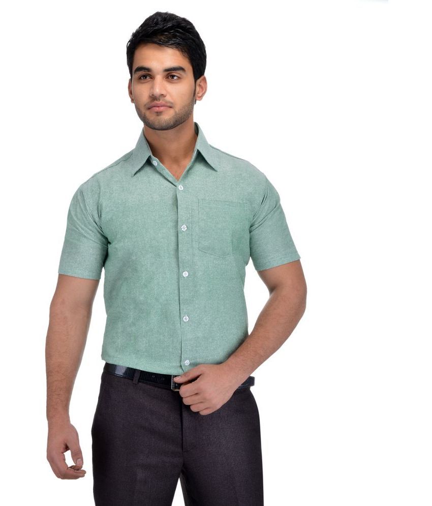     			RIAG - Green Cotton Blend Regular Fit Men's Formal Shirt ( Pack of 1 )