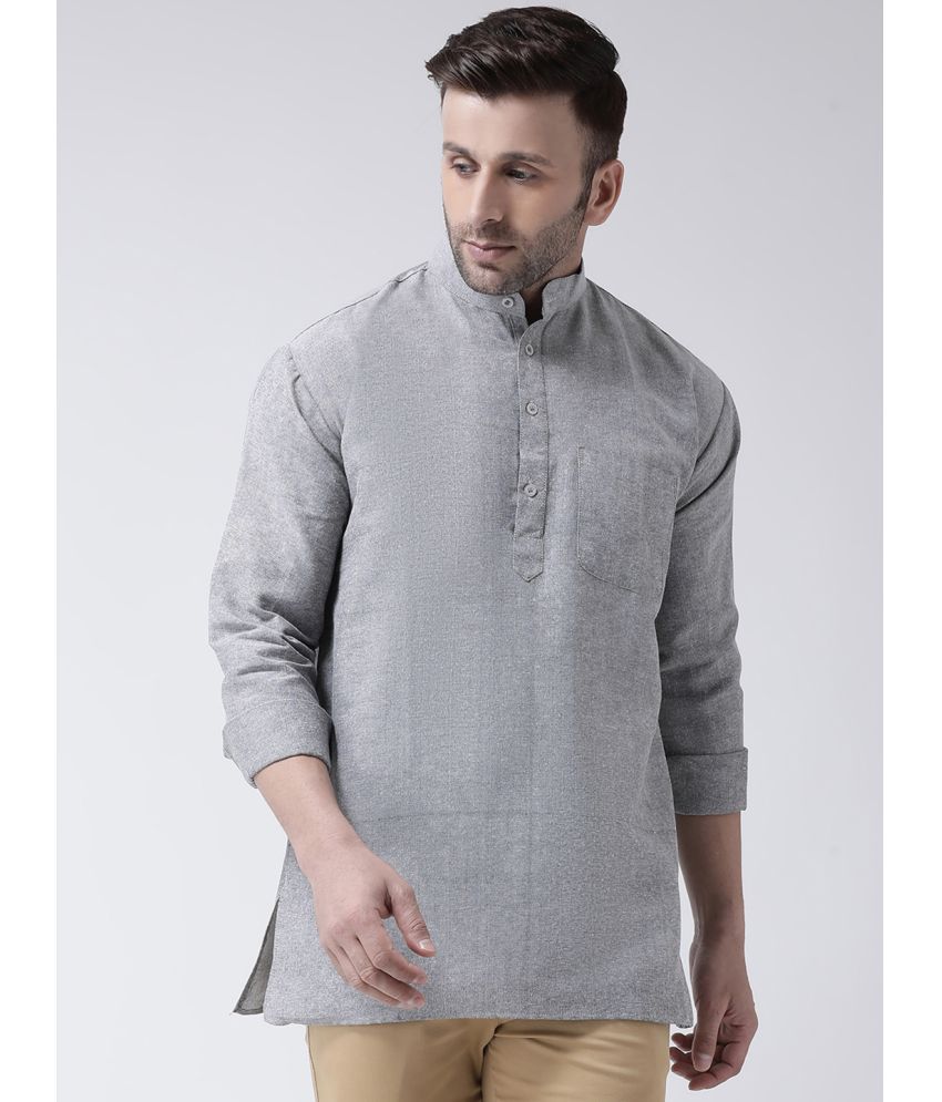     			RIAG - Grey Cotton Blend Regular Fit Men's Casual Shirt ( Pack of 1 )