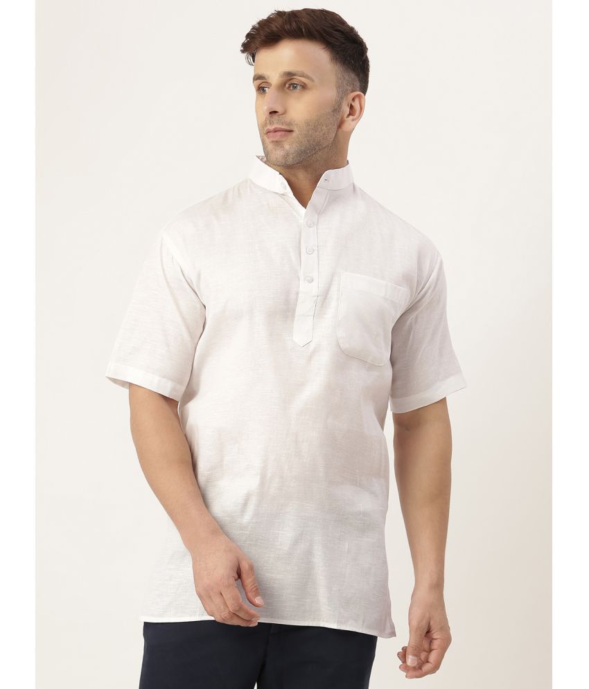     			RIAG - White Cotton Blend Regular Fit Men's Casual Shirt ( Pack of 1 )