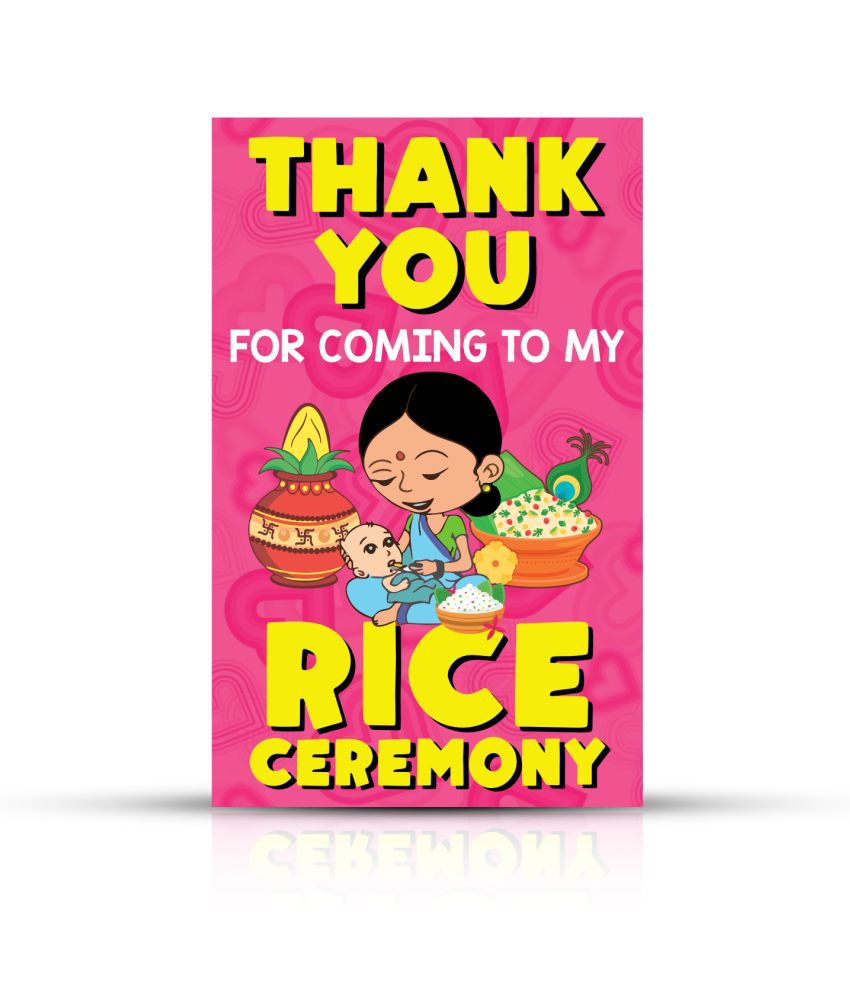     			Zyozi Rice Ceremony Theme Thank You Tags, Thank You Label Tags for Rice Ceremony Thanks Giving Favor (Pack of 20)