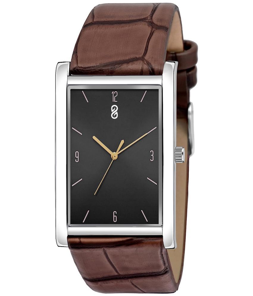     			DIGITRACK - Brown Leather Analog Men's Watch