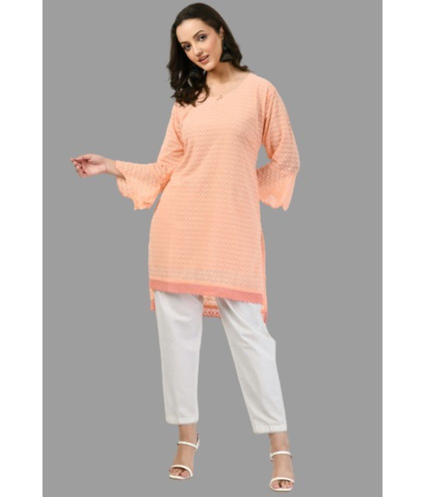     			MAURYA - Peach Rayon Women's Tunic ( Pack of 1 )