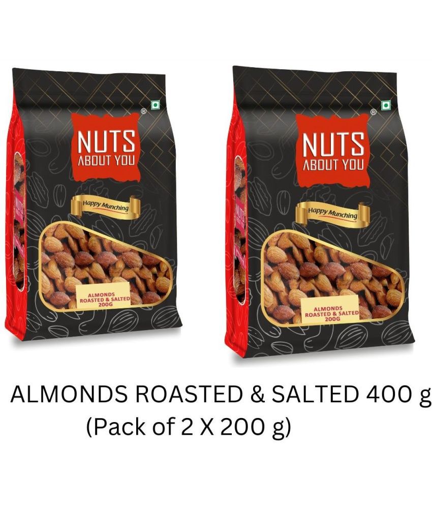     			N.A.Y ALMONDS ROASTED & SALTED 400 g (Pack of 2 X 200 g)