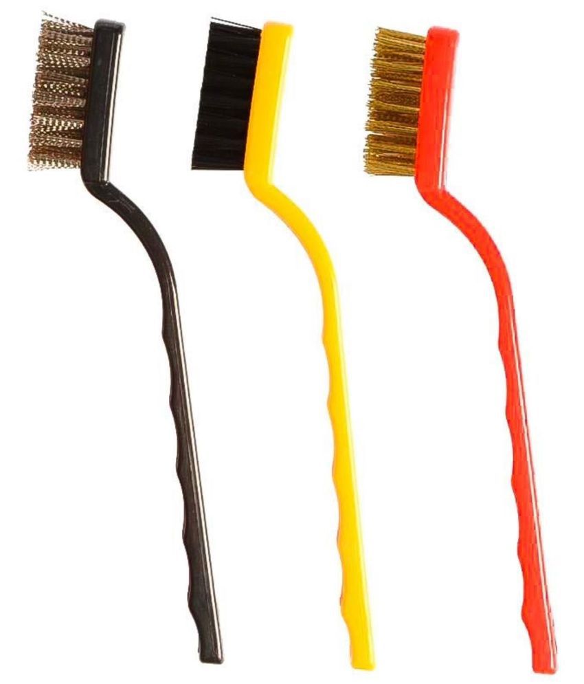     			TADAKNATH - Multicolor Acrylic Plastic Metal Fiber Wire Cleaning Brush - Set of 3 ( Set of 3 )