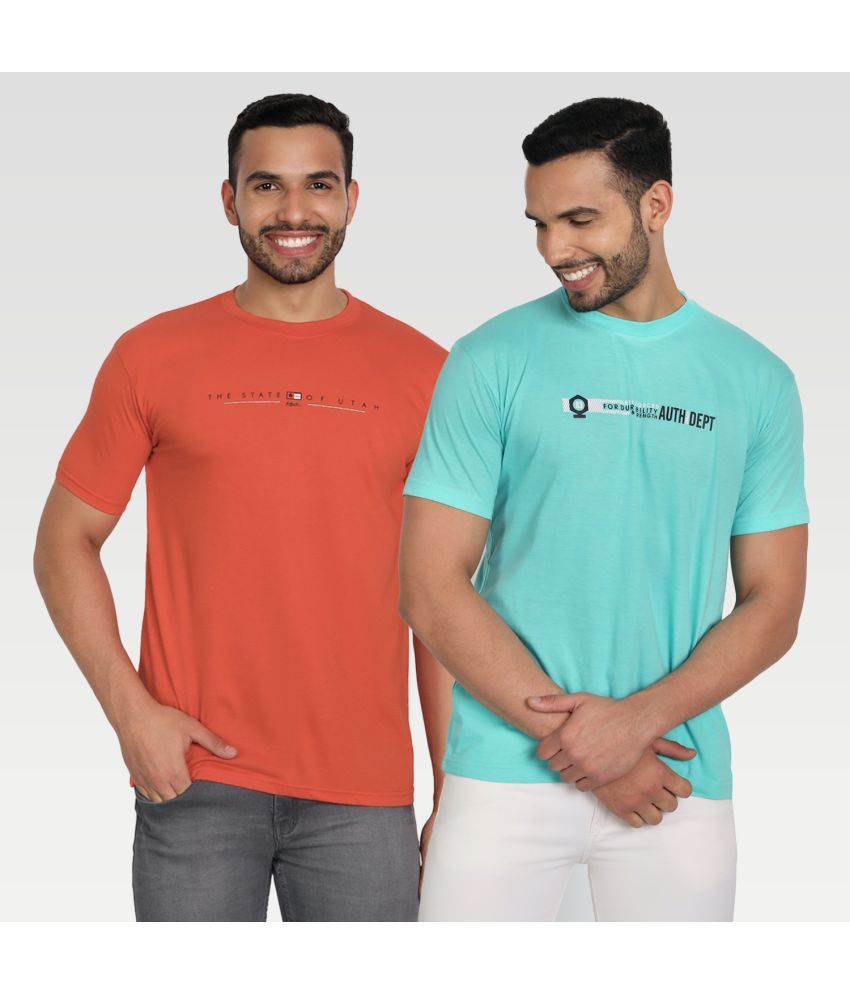     			Zeffit Pack of 2 Cotton Blend Regular Fit Men's T-Shirt ( Multicolor )