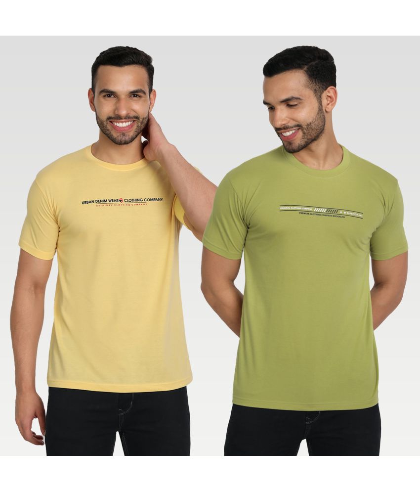     			Zeffit - Multicolor Cotton Blend Regular Fit Men's T-Shirt ( Pack of 2 )
