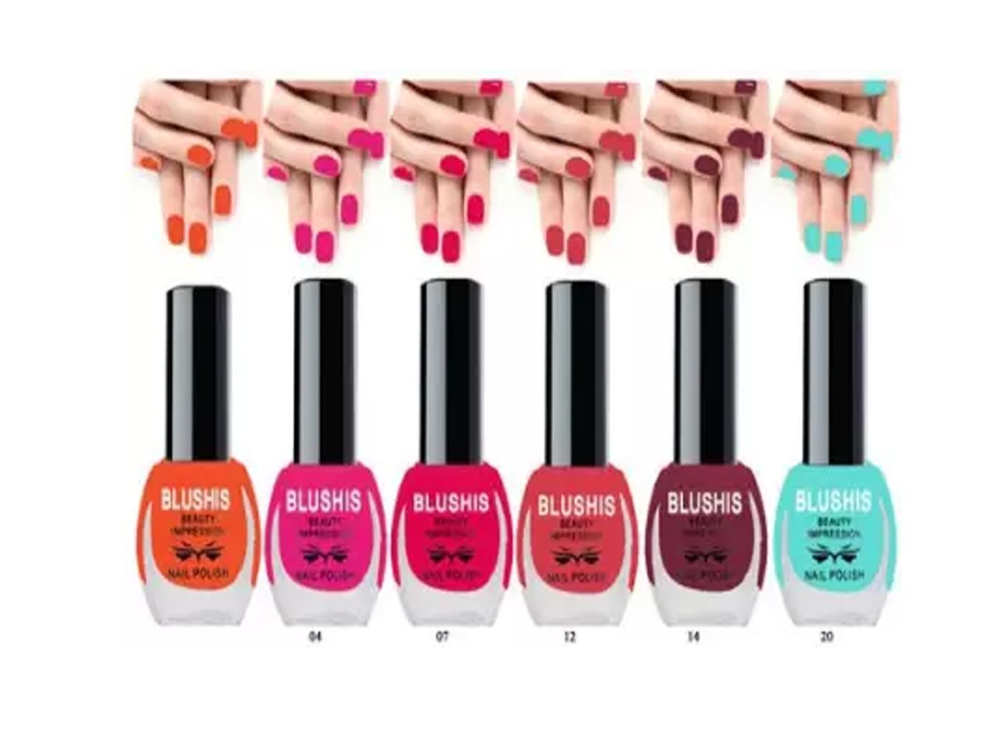     			BLUSHIS - Multi Nail Polish ( Pack of 6 )