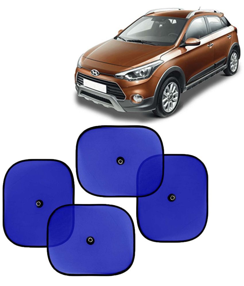     			Kingsway Car Window Curtain Sticky Sun Shades for Hyundai I20 Active, 2015 Onwards Model, Universal Fit Sunshades for Side Window, Rear Window, Color : Blue, 4 Pieces