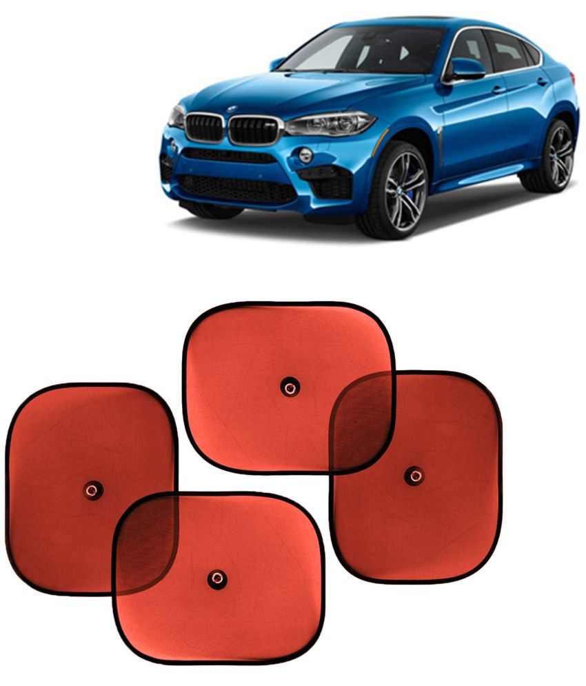     			Kingsway Car Window Curtain Sticky Sun Shades for BMW X6, 2020 Onwards Model, Universal Fit Sunshades for Side Window, Rear Window, Color : Red, 4 Pieces