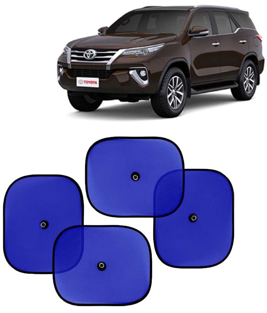     			Kingsway Car Window Curtain Sticky Sun Shades for Toyota Fortuner, 2017 - 2020 Model, Universal Fit Sunshades for Side Window, Rear Window, Color : Blue, 4 Pieces