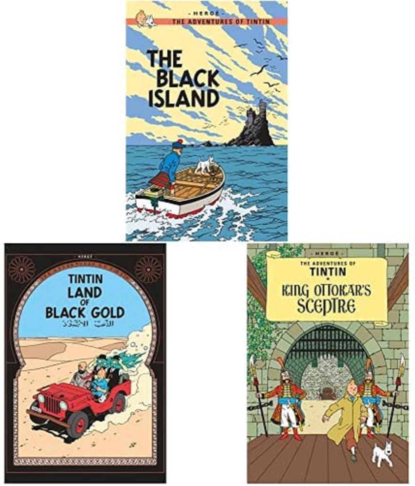     			The Black Island (Tintin)+The adventures of Tintin: King Ottokar's Sceptre+Land of Black Gold (Tintin)(set of 3 books) Product Bundle