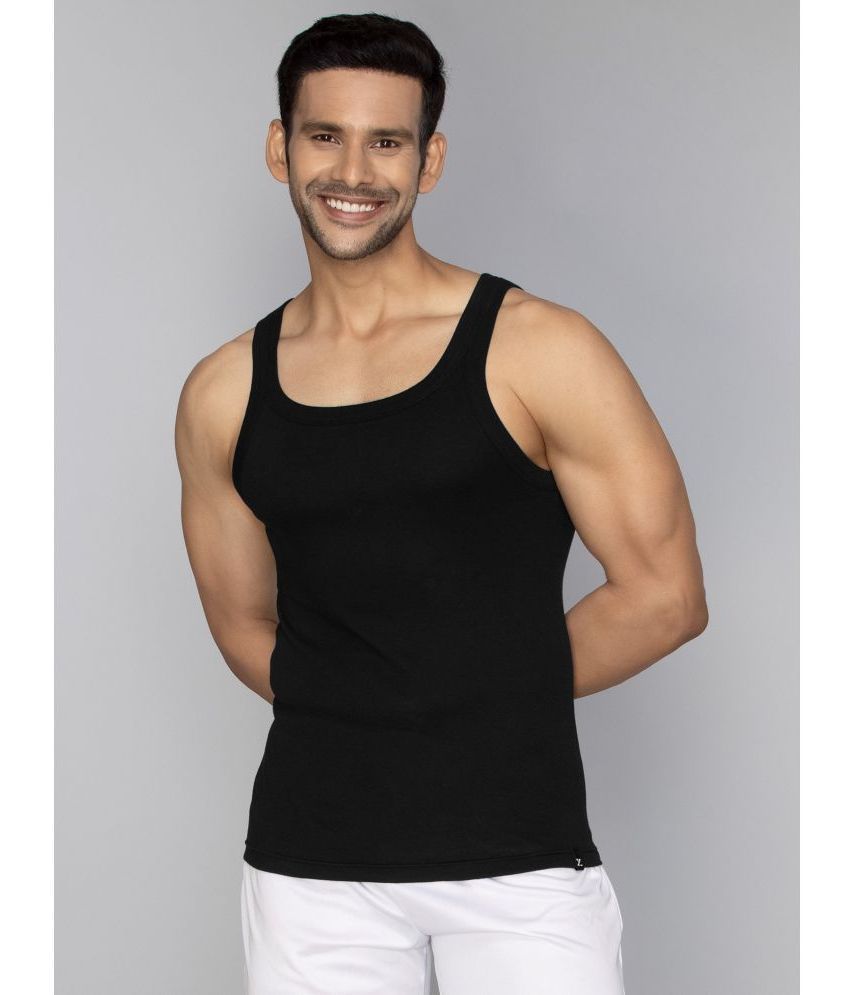     			XYXX Pack of 1 Cotton Sleeveless vest For Men ( Black )