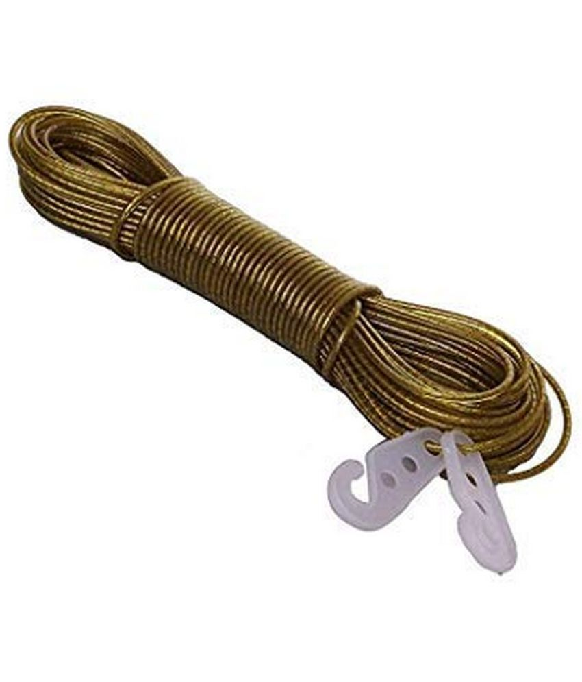     			20 Meter Multi use Anti rust PVC Coated Stainless Steel Wire Rope for Hanging Drying Clothes (Pack of 1)