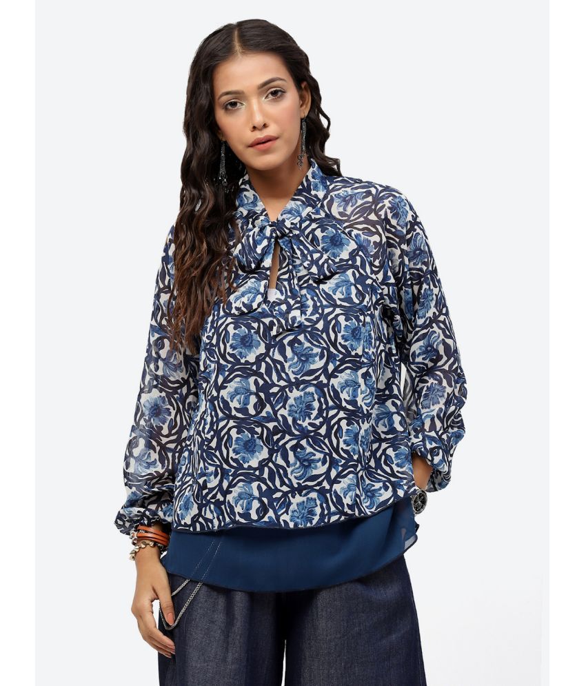     			Baawri - Blue Polyester Women's Regular Top ( Pack of 1 )