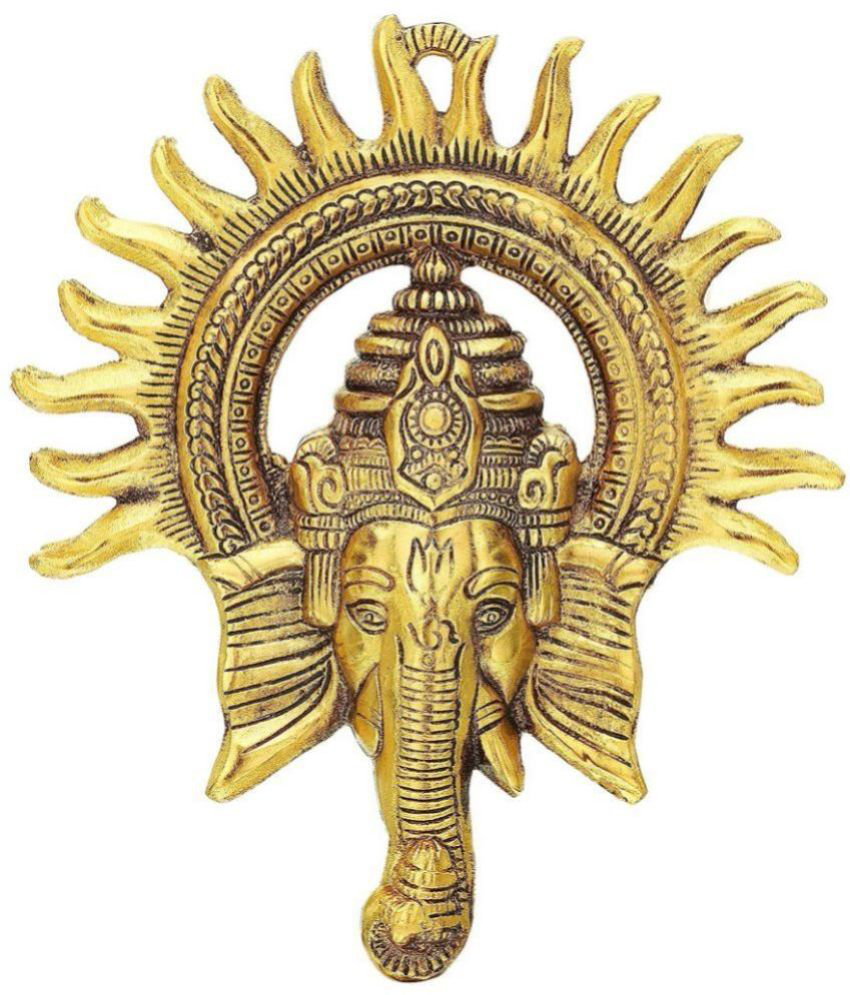     			Green Tales - Brass Lord Ganesha Idol ( 22 cm )