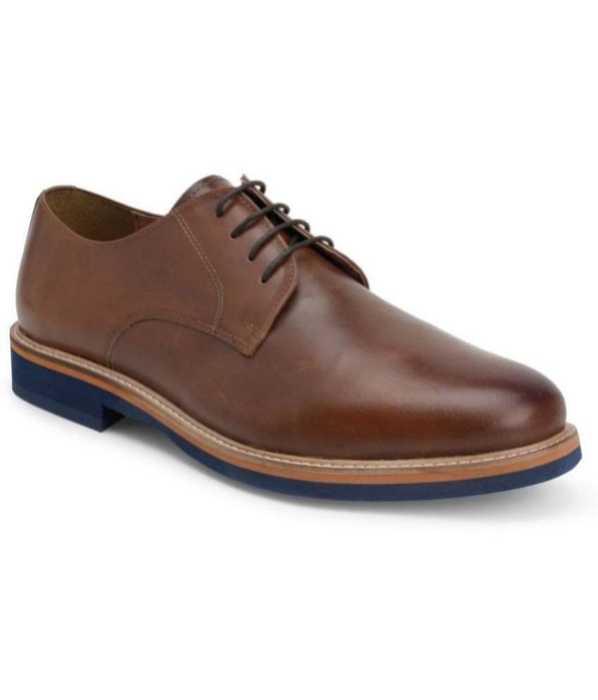     			HATS OFF ACCESSORIES - Brown Men's Derby Formal Shoes