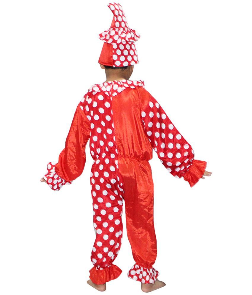     			Kaku Fancy Dresses Comic Character Clown Costume -Red, 3-4 Years, For Boys & Girls