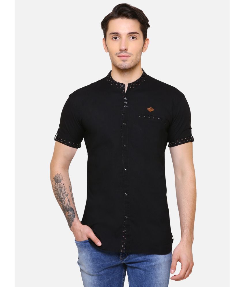     			Kuons Avenue - Black Linen Slim Fit Men's Casual Shirt ( Pack of 1 )