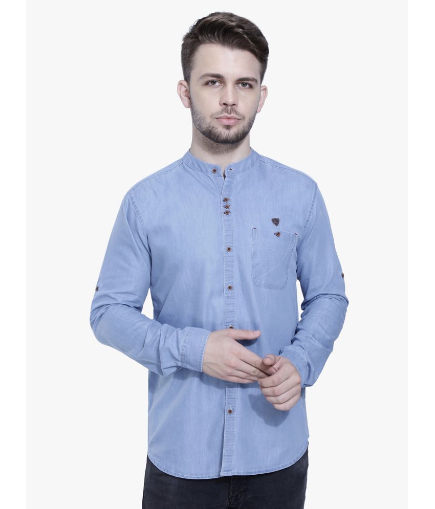     			Kuons Avenue - Light Blue Denim Slim Fit Men's Casual Shirt ( Pack of 1 )