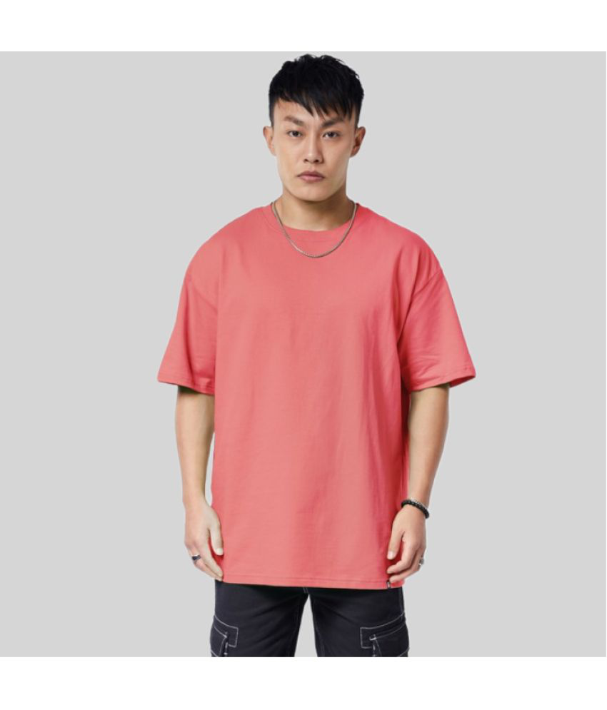     			PP Kurtis - Pink Cotton Oversized Fit Men's T-Shirt ( Pack of 1 )
