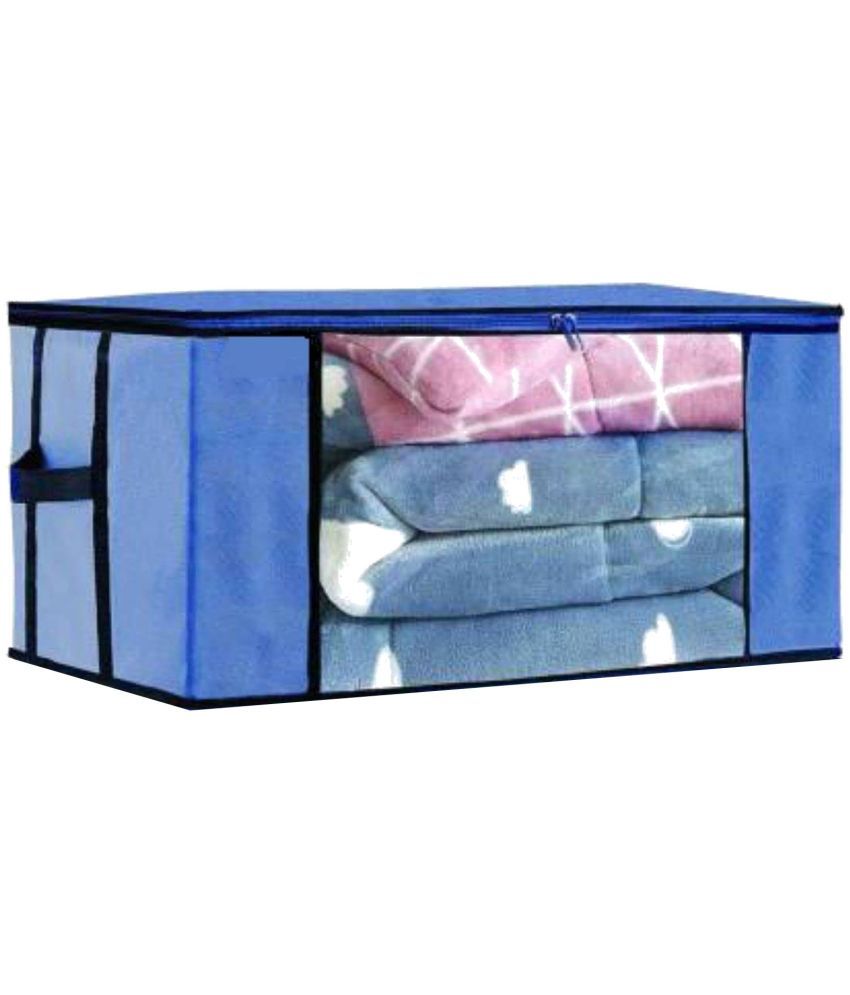     			Non Woven Multipurpose Cloth Underbed Storage Organizer Saree Cover with Window (Pack of 2)