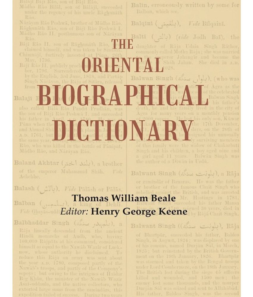     			The Oriental Biographical Dictionary [Hardcover]