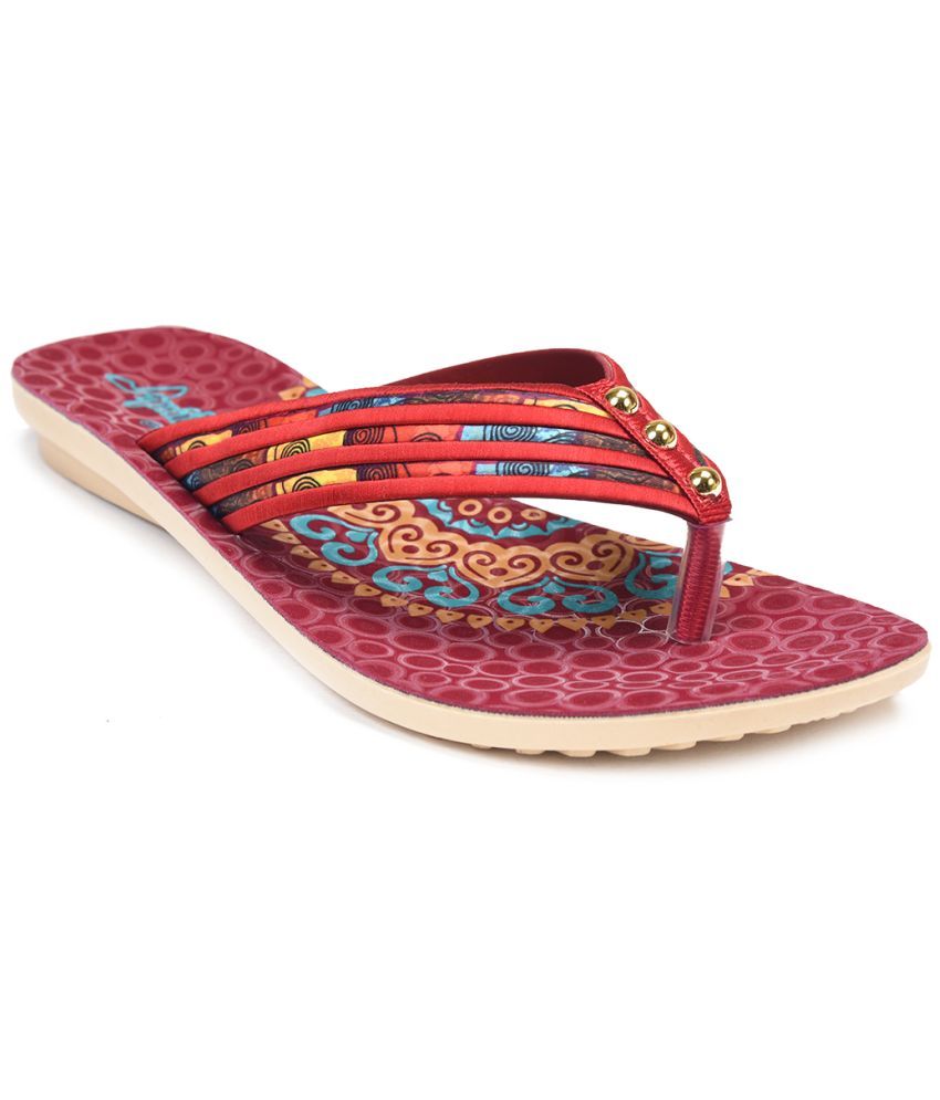     			Ajanta - Maroon Women's Flats