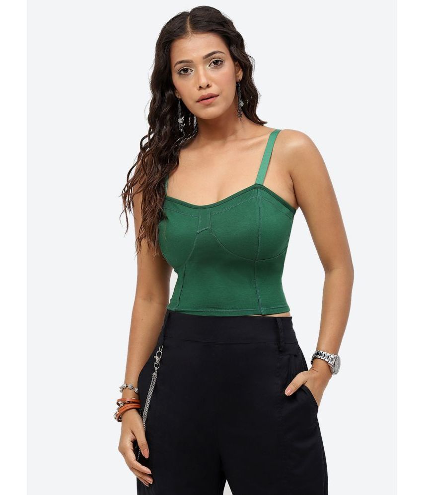     			Baawri - Green Viscose Women's Crop Top ( Pack of 1 )