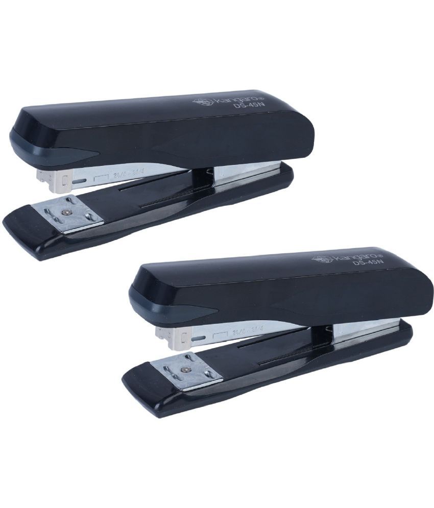     			Kangaro Desk Essentials DS-45N All Metal Half Strip, Black, Set of 2 Stapler