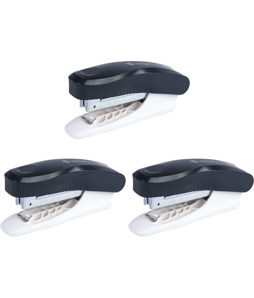     			Kangaro Desk Essentials Trendy-35 All Metal Half Strip, Black, Set of 3 Stapler