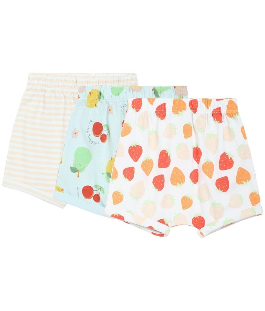     			MINI KLUB Baby Girls 100% Cotton Shorts ( Multi )