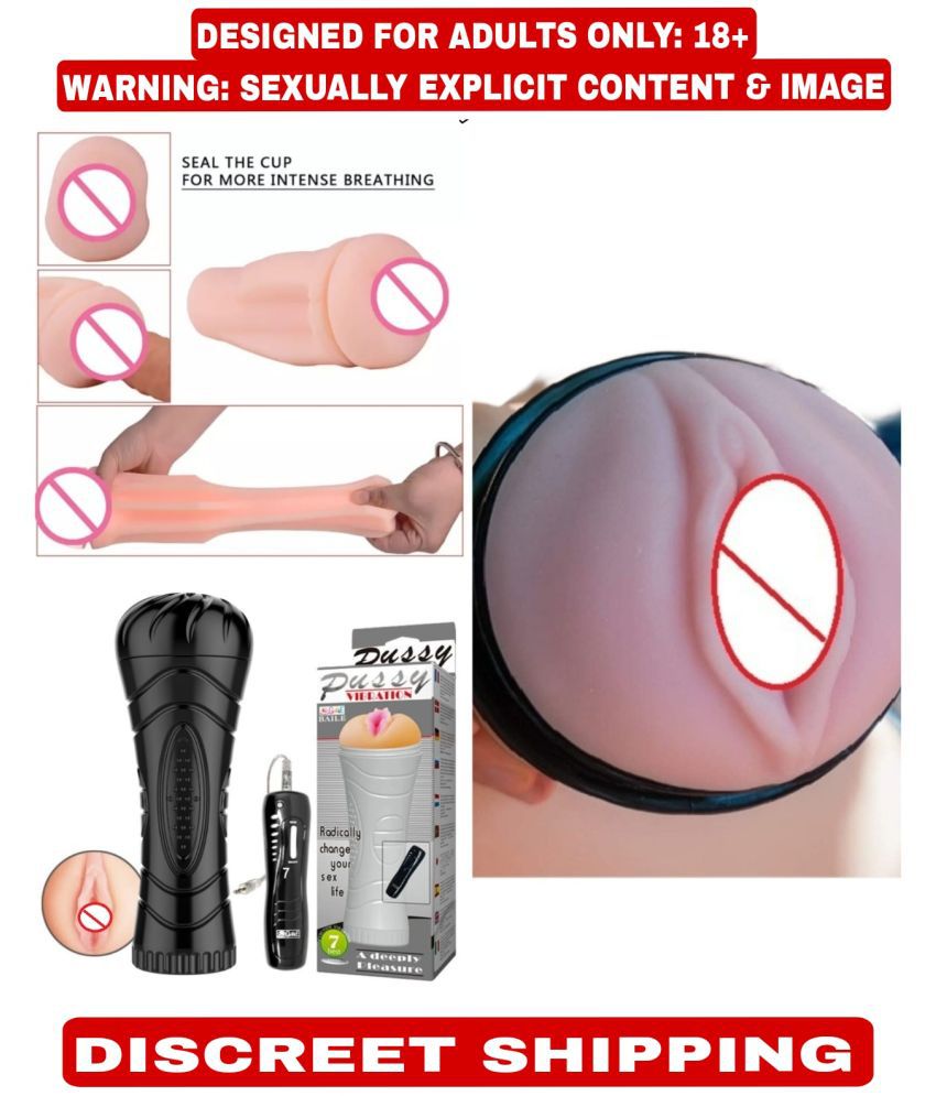 NAUGHTY WORLD Masturbator POCKET PUSSY INCH SOFT & REAL PUSSY SEX TOY FOR MEN + 7 FUNCTION EGG VIBRATION REMOTE AND 10ML LUBRICANT FREE