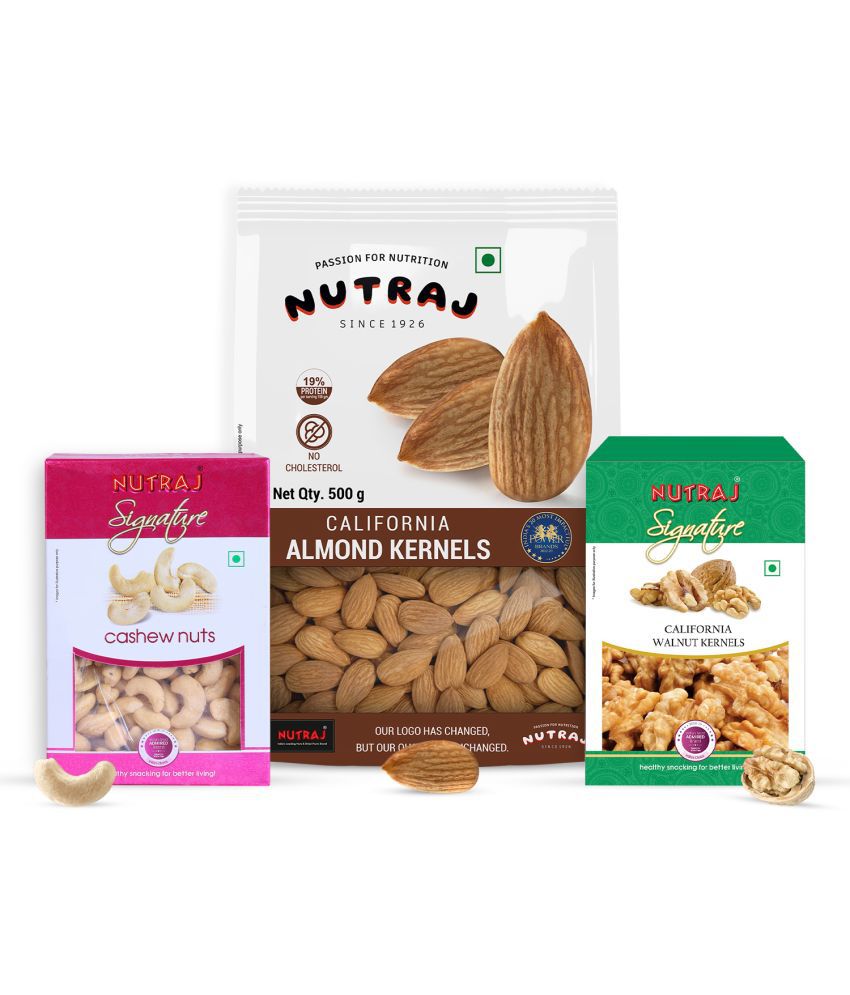     			Nutraj Daily Needs Dry Fruit Combo Almonds 500g + California Walnuts Kernels 200g + Cashew 200g