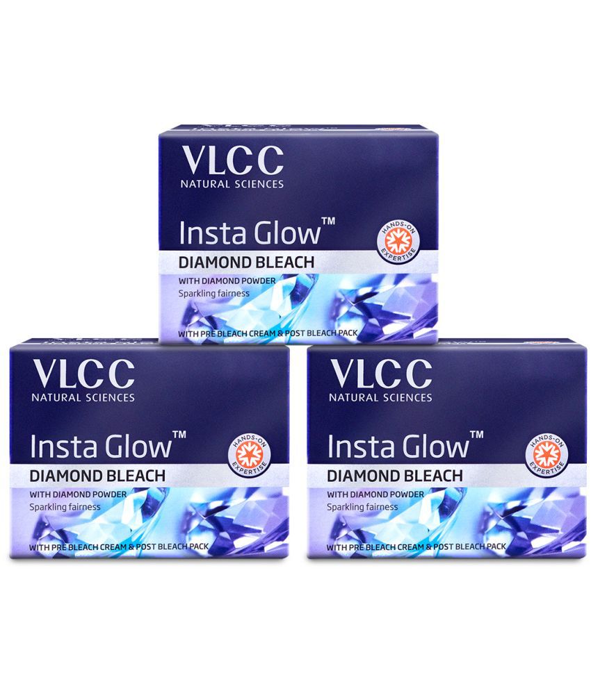     			VLCC Insta Glow Diamond Bleach, 30 g (Pack of 3)