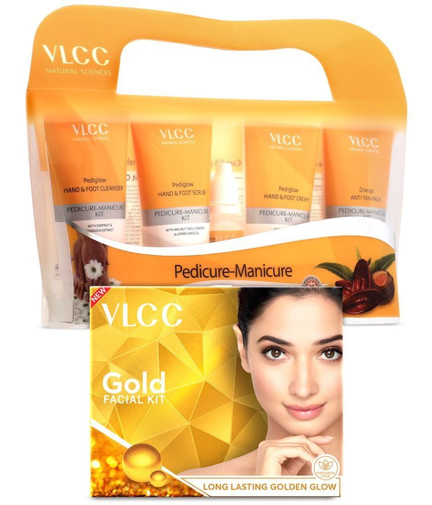     			Vlcc Manicure Pedicure Kit 210G &Gold Facial Kit 60G(Pack Of 2)