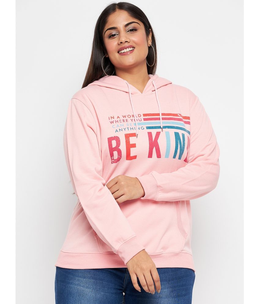     			AUSTIVO Fleece Pink Hooded Sweatshirt