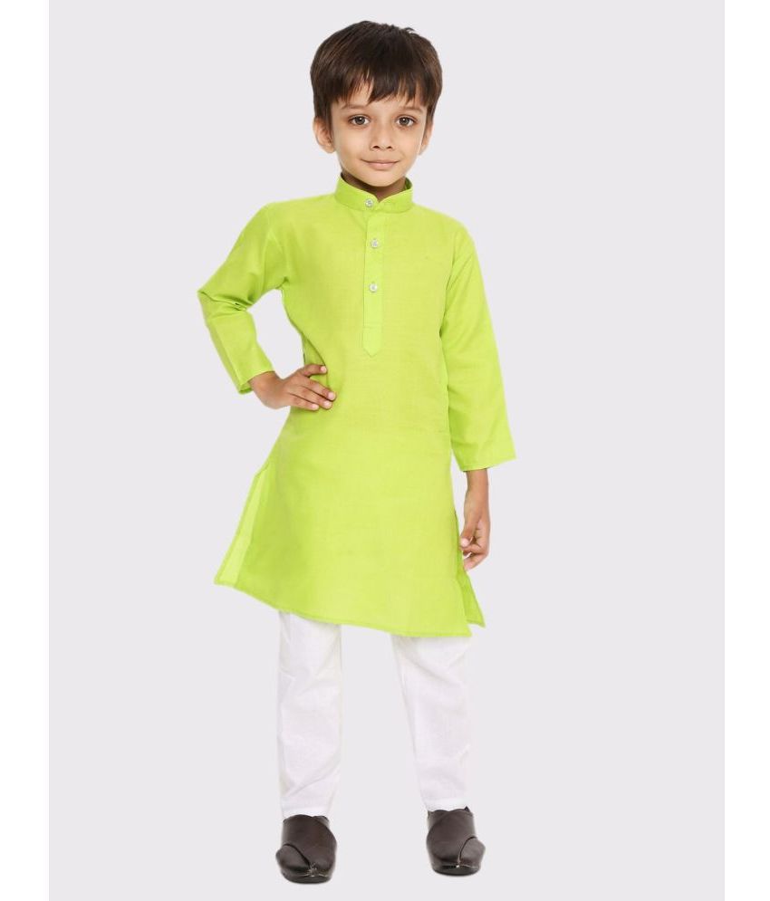    			Maharaja - Lime Green Cotton Blend Boys ( Pack of 1 )