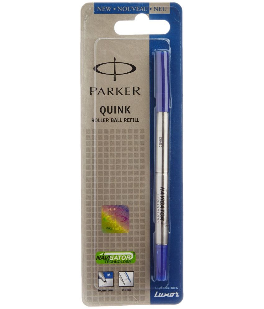     			Parker Quink Roller Ball Pen Refill, Blue, Pack Of 10
