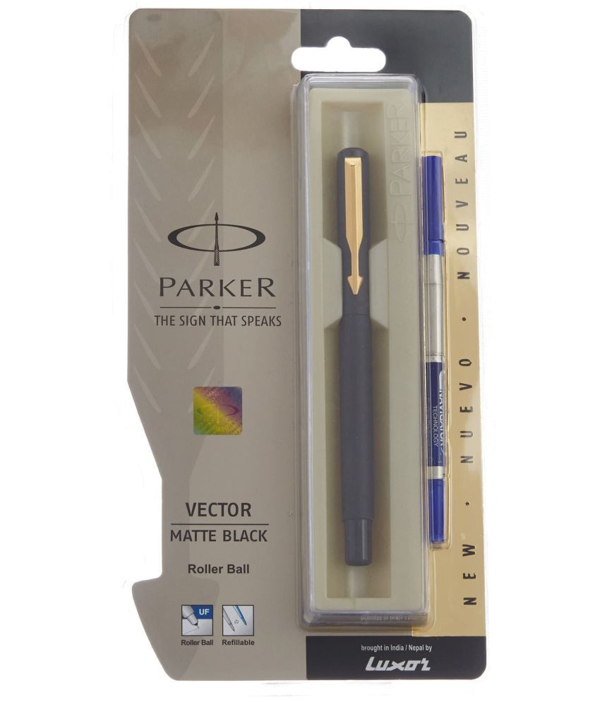     			Parker Vector GT Roller Ball Pen, Matte Black, Pack Of 3