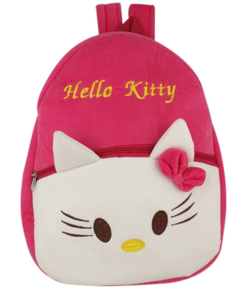     			S S Impex - Pink Fabric Backpack For Kids