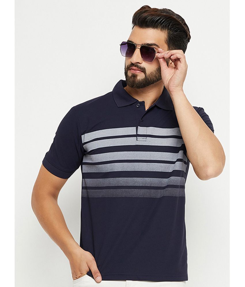     			renuovo - Navy Blue Cotton Blend Regular Fit Men's Polo T Shirt ( Pack of 1 )