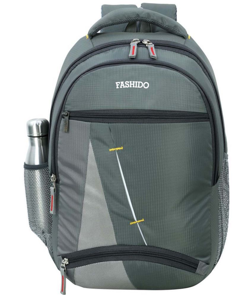     			FASHIDO FASHION - Grey Polyester Backpack bag ( 35 Ltrs )