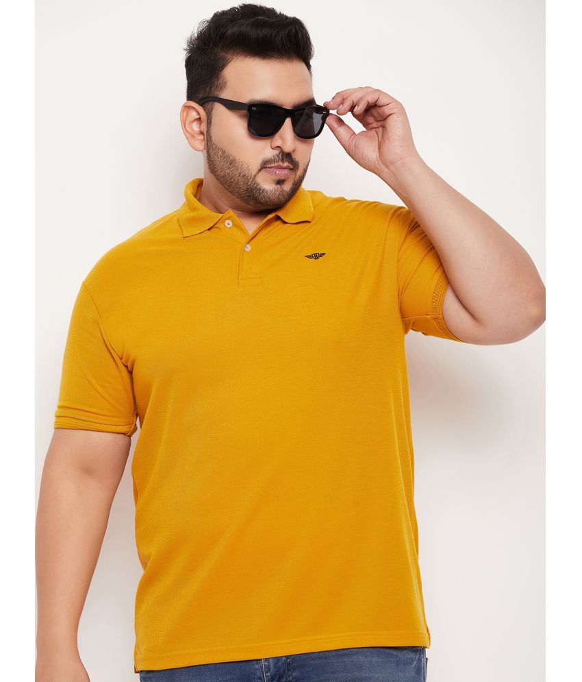     			GET GOLF - Mustard Cotton Blend Regular Fit Men's Polo T Shirt ( Pack of 1 )