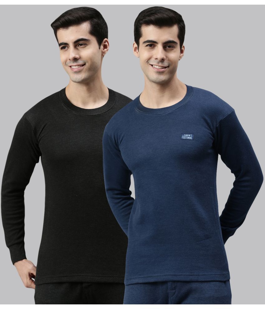     			Lux Cottswool Pack of 2 Cotton Blend Thermal Tops For Men's ( Multicolor )