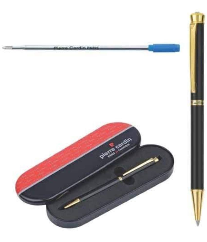     			Pierre Cardin Cristal Black Chrome Plating for Life Time Finish Ball Pen|Pack of 3