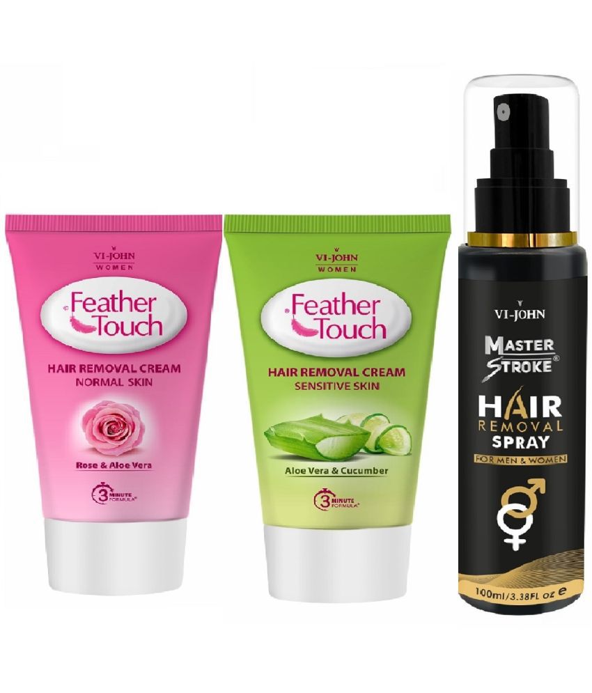     			VIJOHN Master Stroke Hair Removing Spray 100ml & Combo of 2 Hair Removal Cream, 40g Each (Pack of 3)