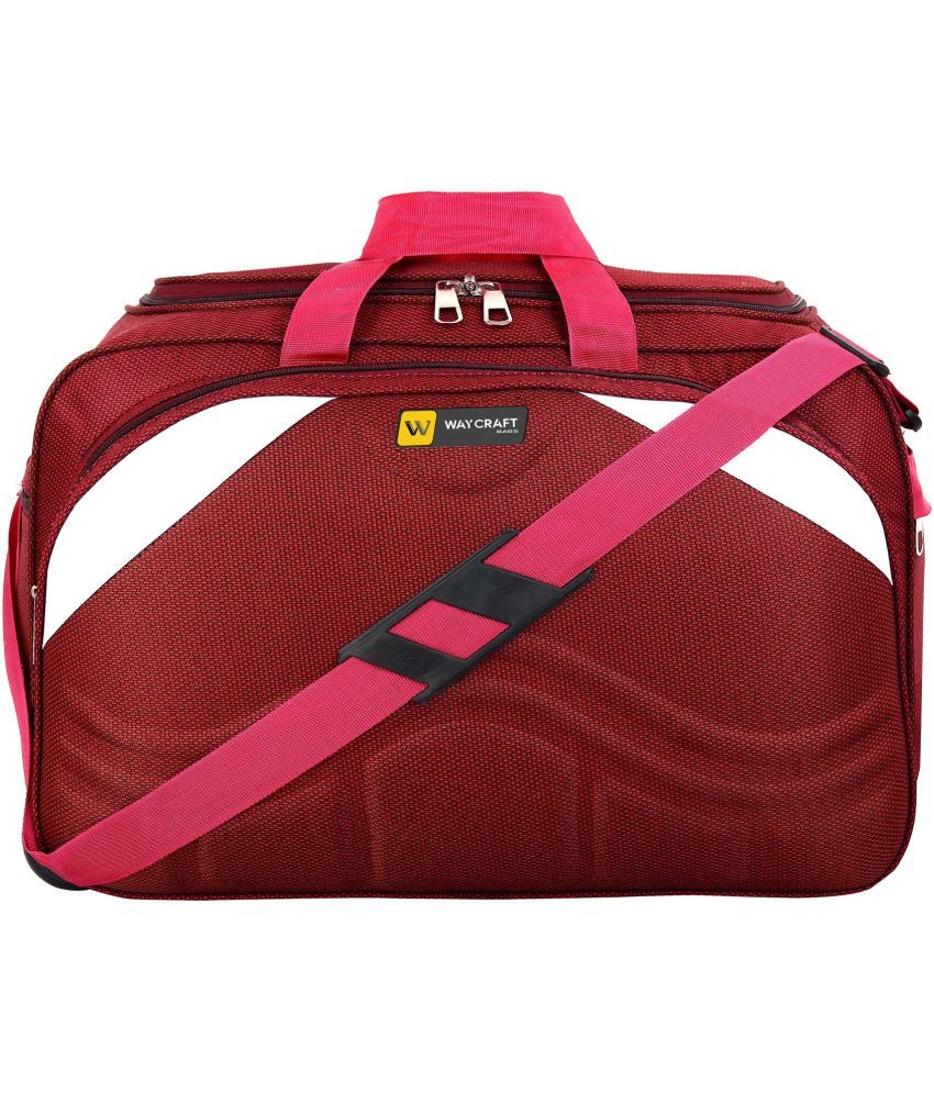     			Waycraft - 55 Ltrs Red Polyester Duffle Trolley